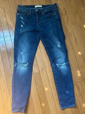 Gap Distressed Dark Blue Jeans